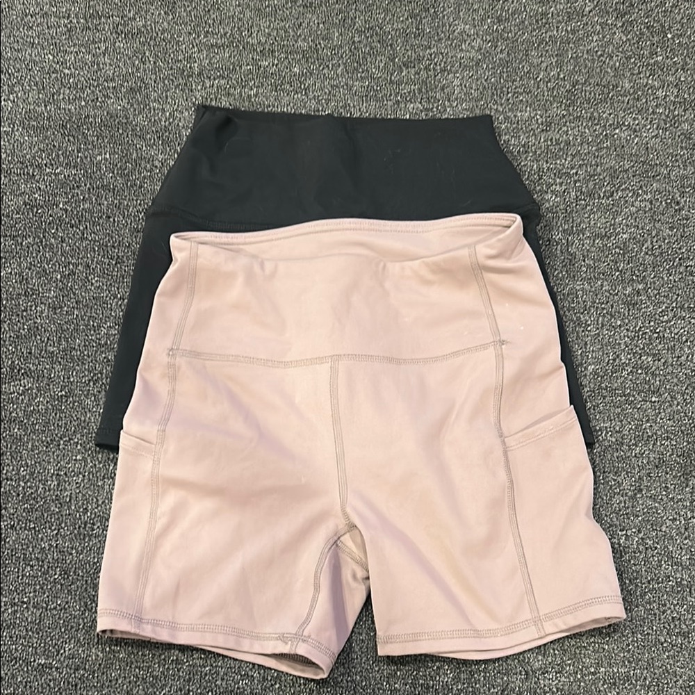 RBX Bike Shorts Black and Pink High-Waisted Stretch